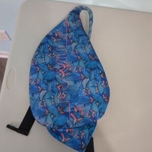 Kavu Electric Lily Rope Sling Bag Canvas Full Blue Canvas Crossbody hard to find